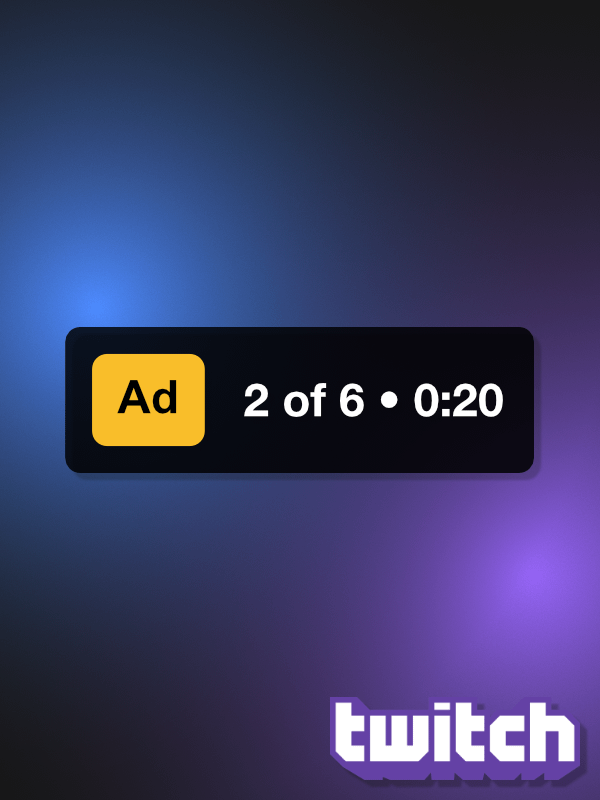 Twitch Ad Countdown Widget | nutty