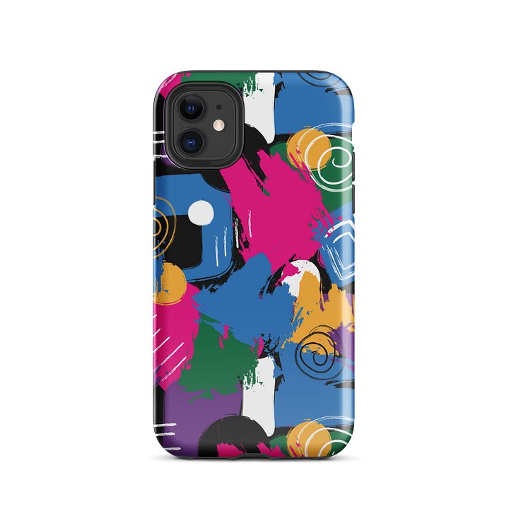 Brush Strokes iPhone Tough Case with Bright Abstract Spots product image (55)