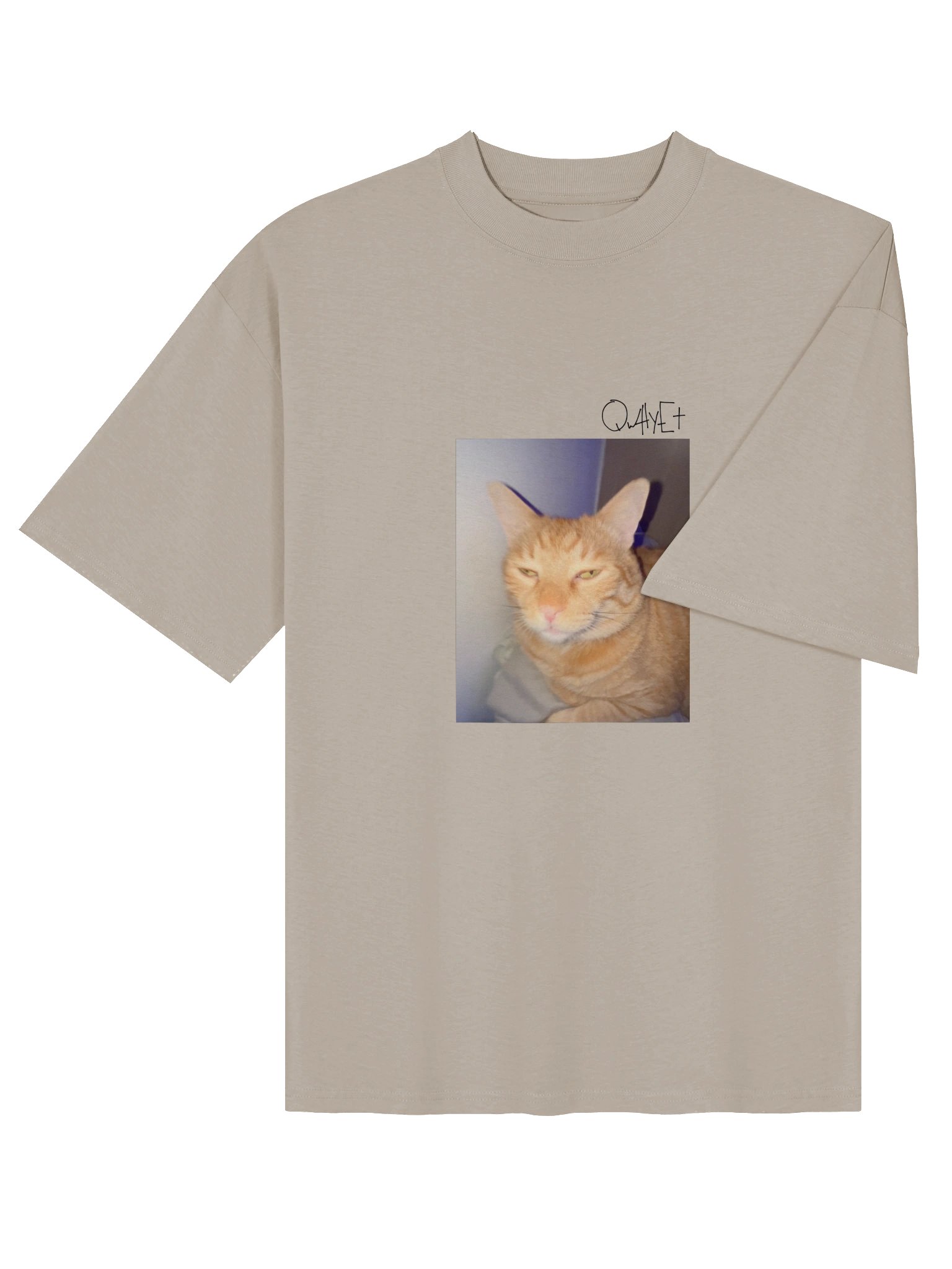 QWHYET LITTY KITTY Oversized Tee (BLACK LOGO) product image (4)