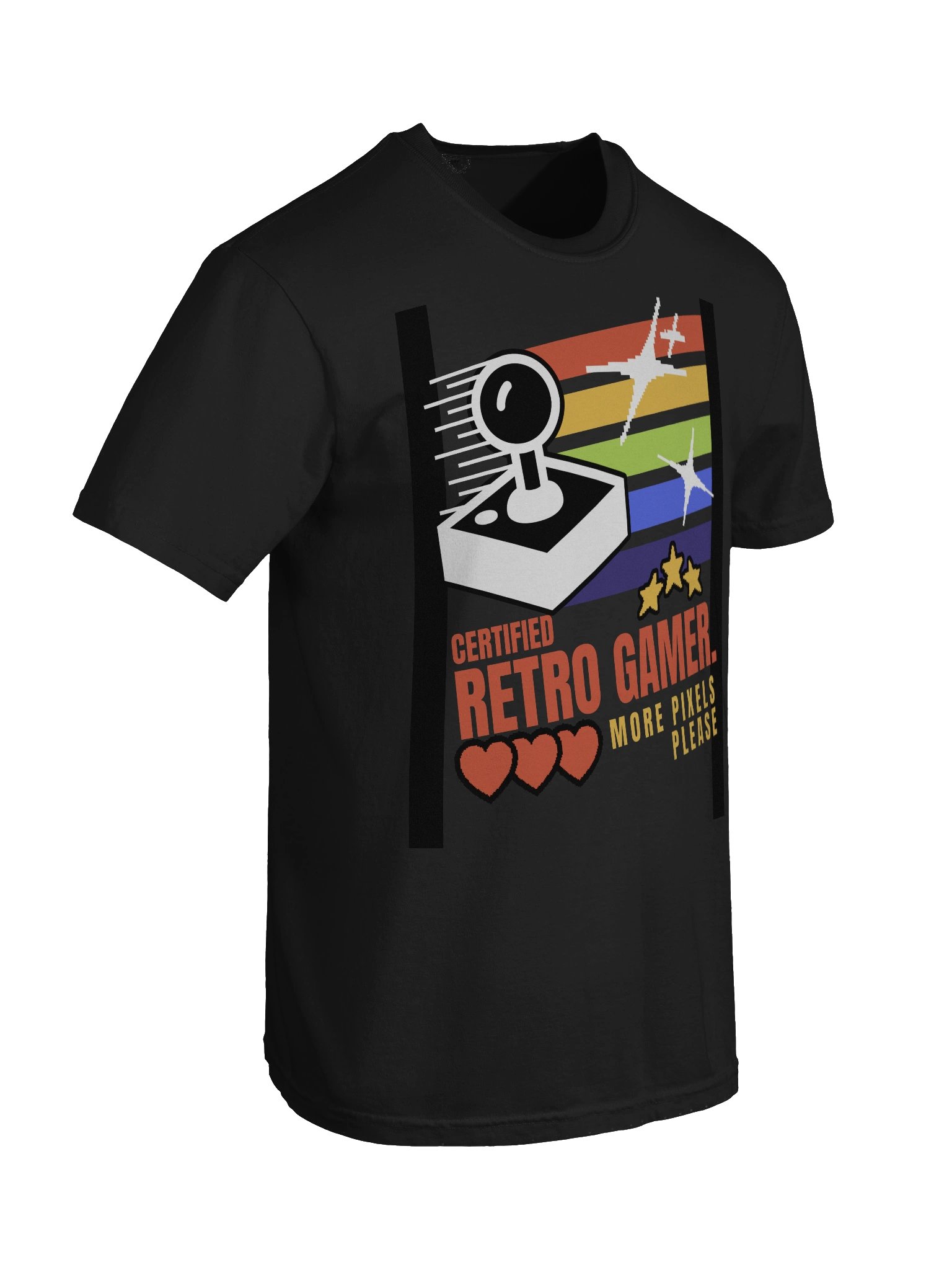 Retro Gamer Joystick Rainbow T-Shirt for Casual Wear product image (65)