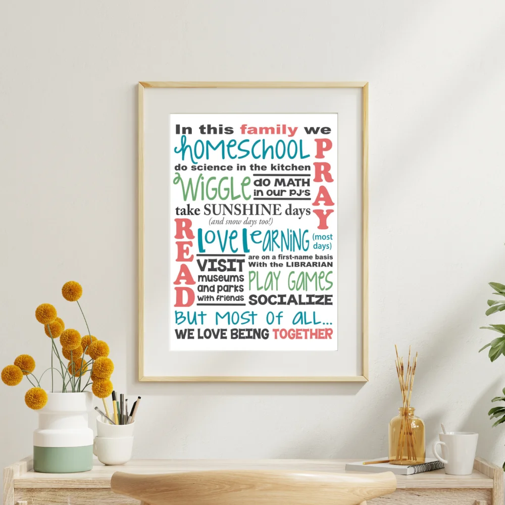In This Family We Homeschool — Printable Digital Download product image (1)