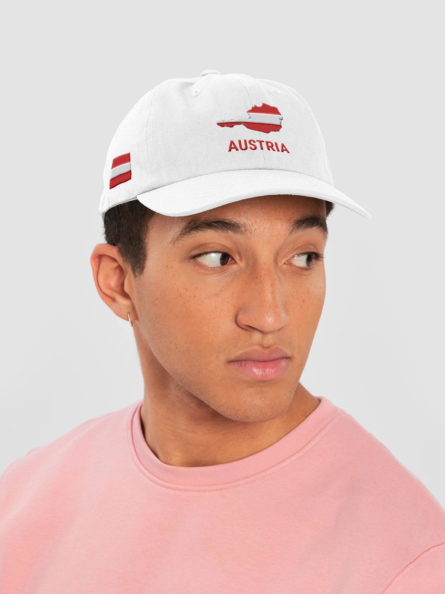 Austria 2026 World Cup Flag Dad Hat - Austria Soccer Fan Cap - Premium Embroidered Chino Cotton Twill product image (6)