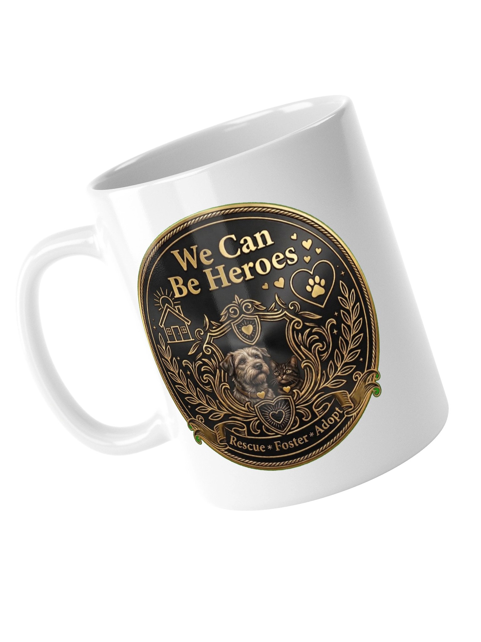 We Can Be Heroes Rescue White Glossy Mug product image (2)