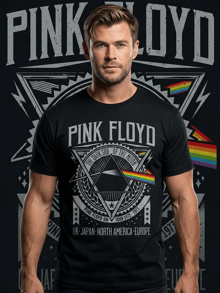 Pink Floyd Dark Side of the Moon T-Shirt | 1972–1973 Tour Prism Graphic Tee | Vintage Progressive Rock Collector Band Shirt product image (1)