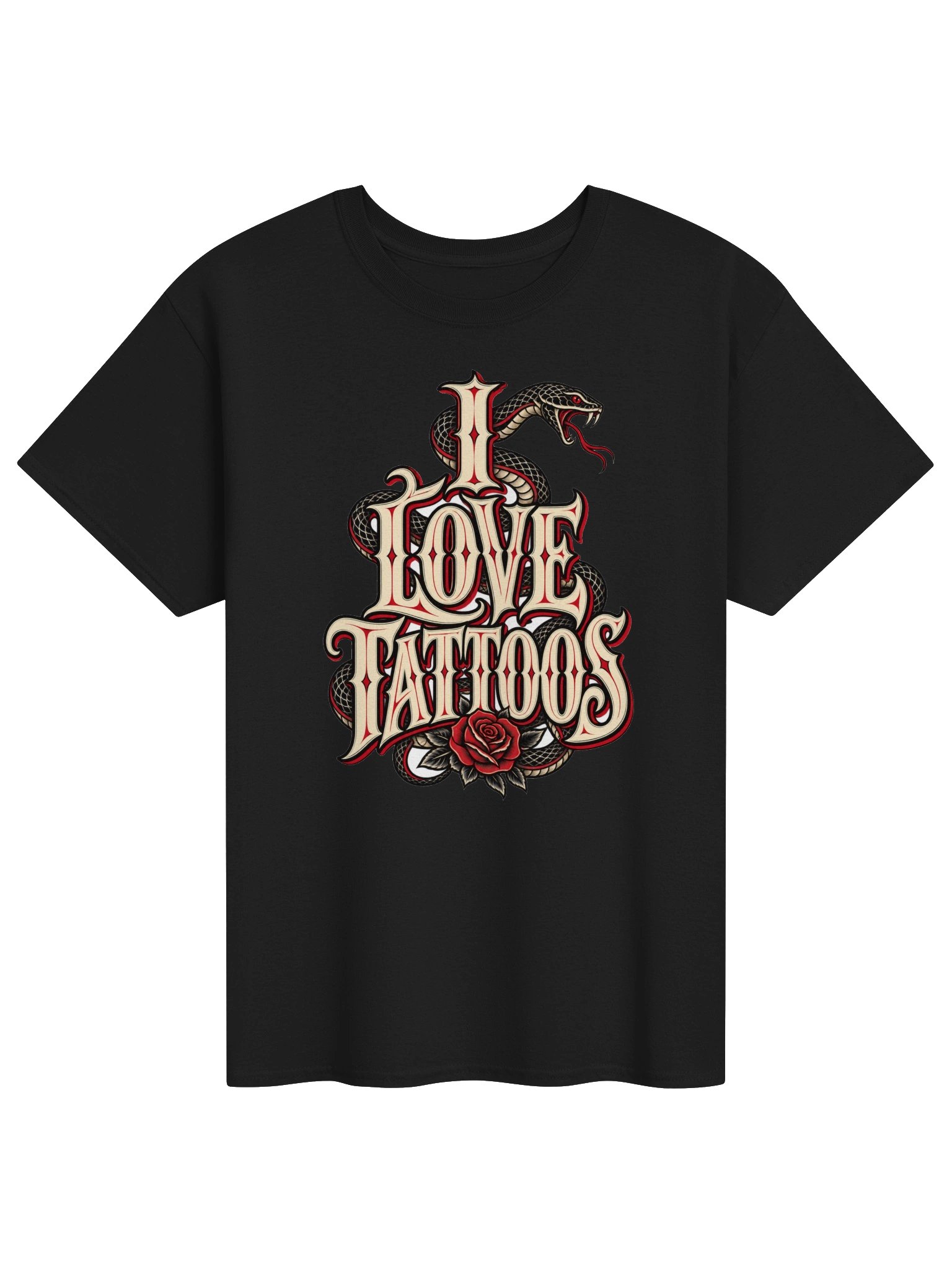 Snake & Rose Tee — I Love Tattoos product image (1)