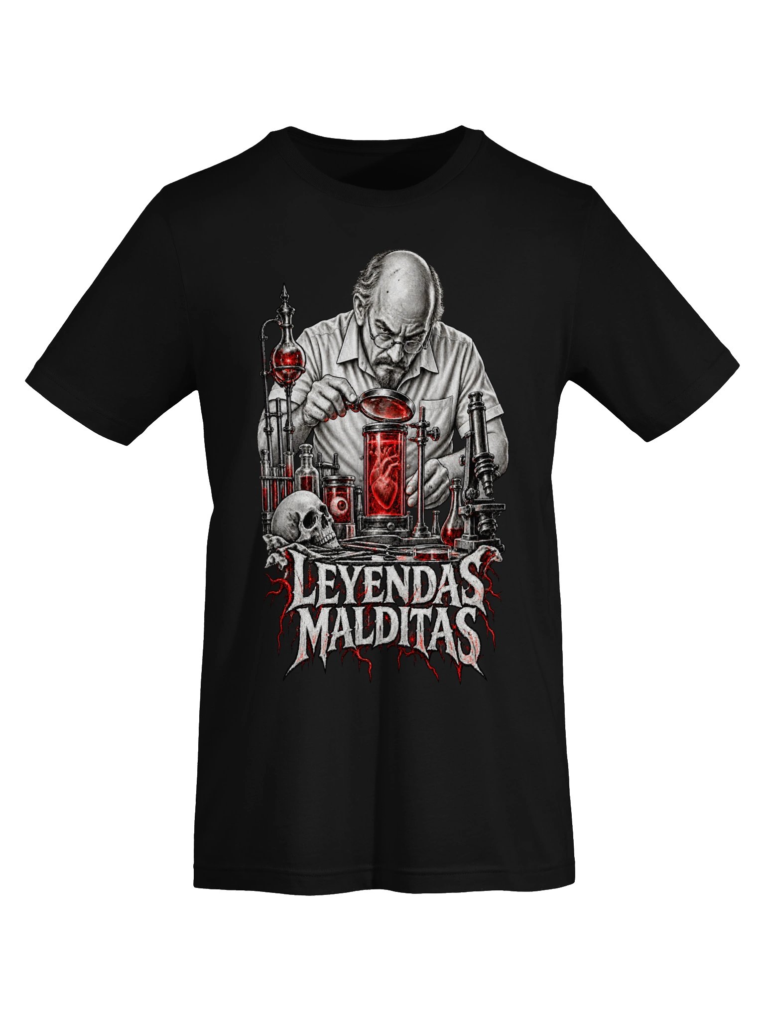 El Inspector del Corazón Maldito – Mad Scientist Horror Shirt | Leyendas Malditas product image (5)