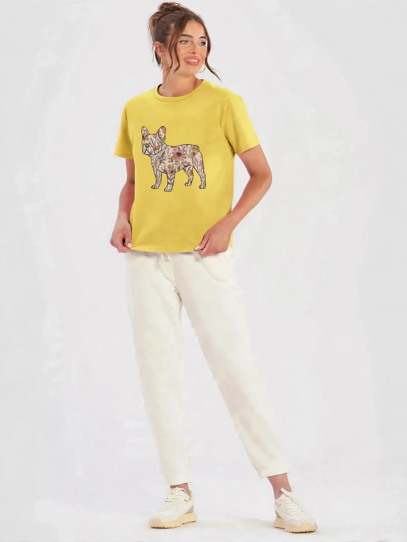 El Dorado Atelier T Shirt - Floral French Bulldog Design product image (1)