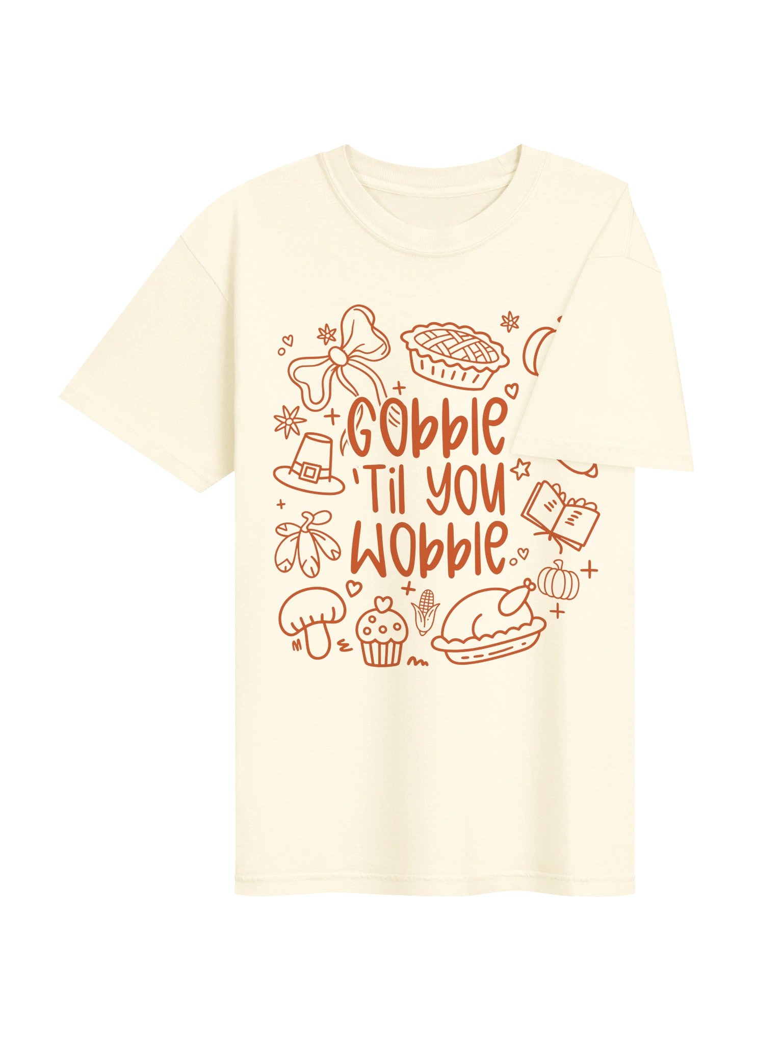 Gobble ’Til You Wobble Comfort Colors T-Shirt | Thanksgiving Food Tee product image (6)