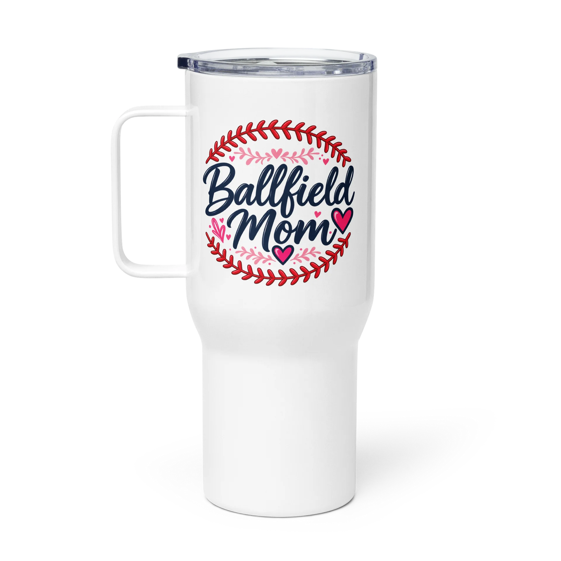 Ballfield Mom Baseball Tumbler with Handle | 25 oz & 40 oz product image (2)