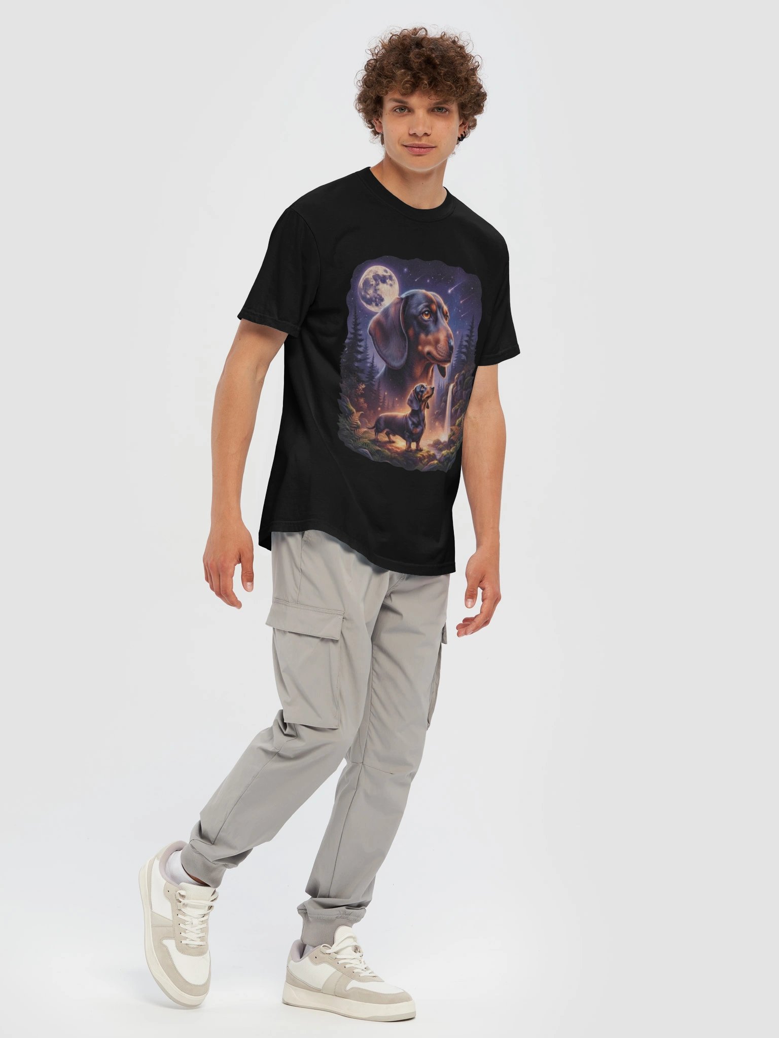 Dachshund Dog Shirt - Cosmic Moonlit Fantasy Wiener Dog T-Shirt product image (11)
