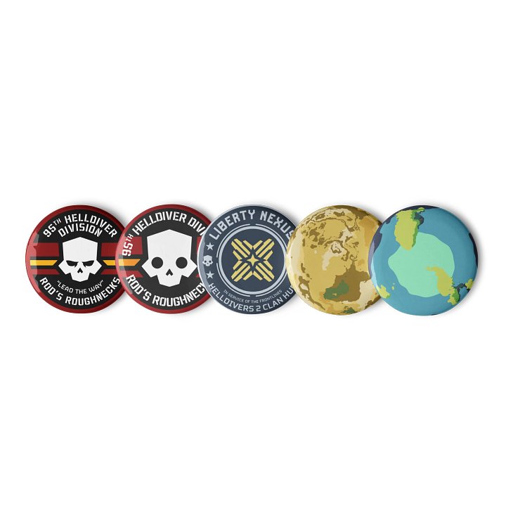 95th Button Pins Set A product image (1)
