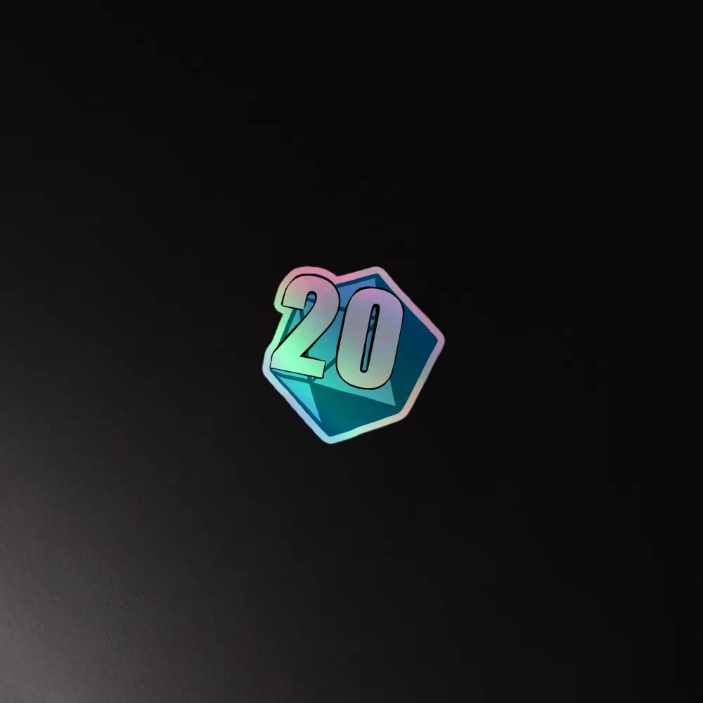 NAT20 HOLO DICE STICKER product image (4)