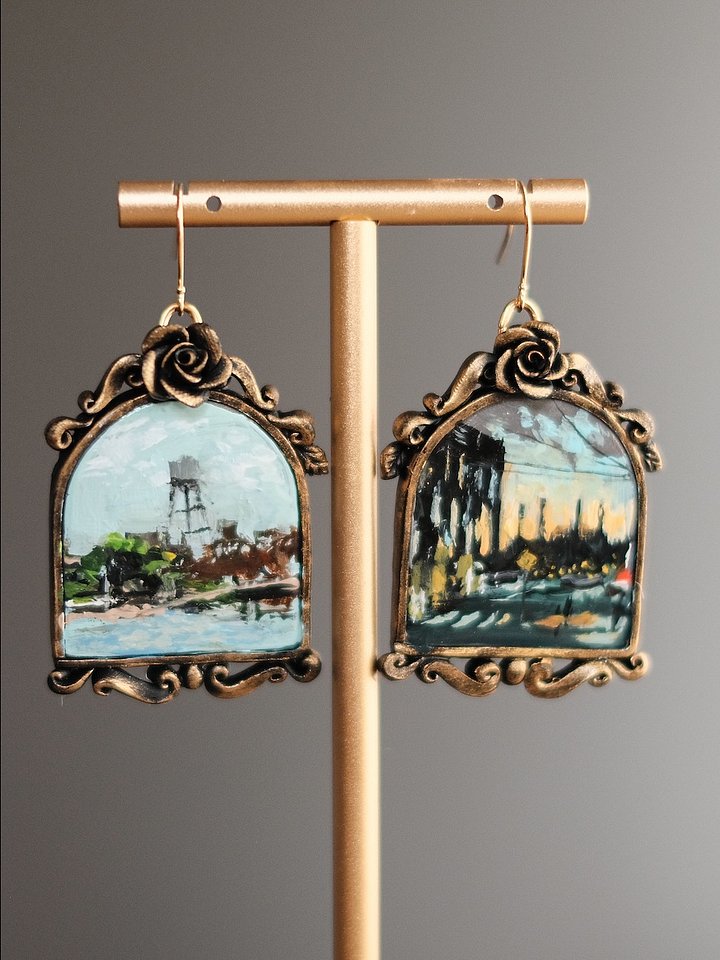 Greenpoint Artist Collab Brooklyn Landscape Earrings product image (1)
