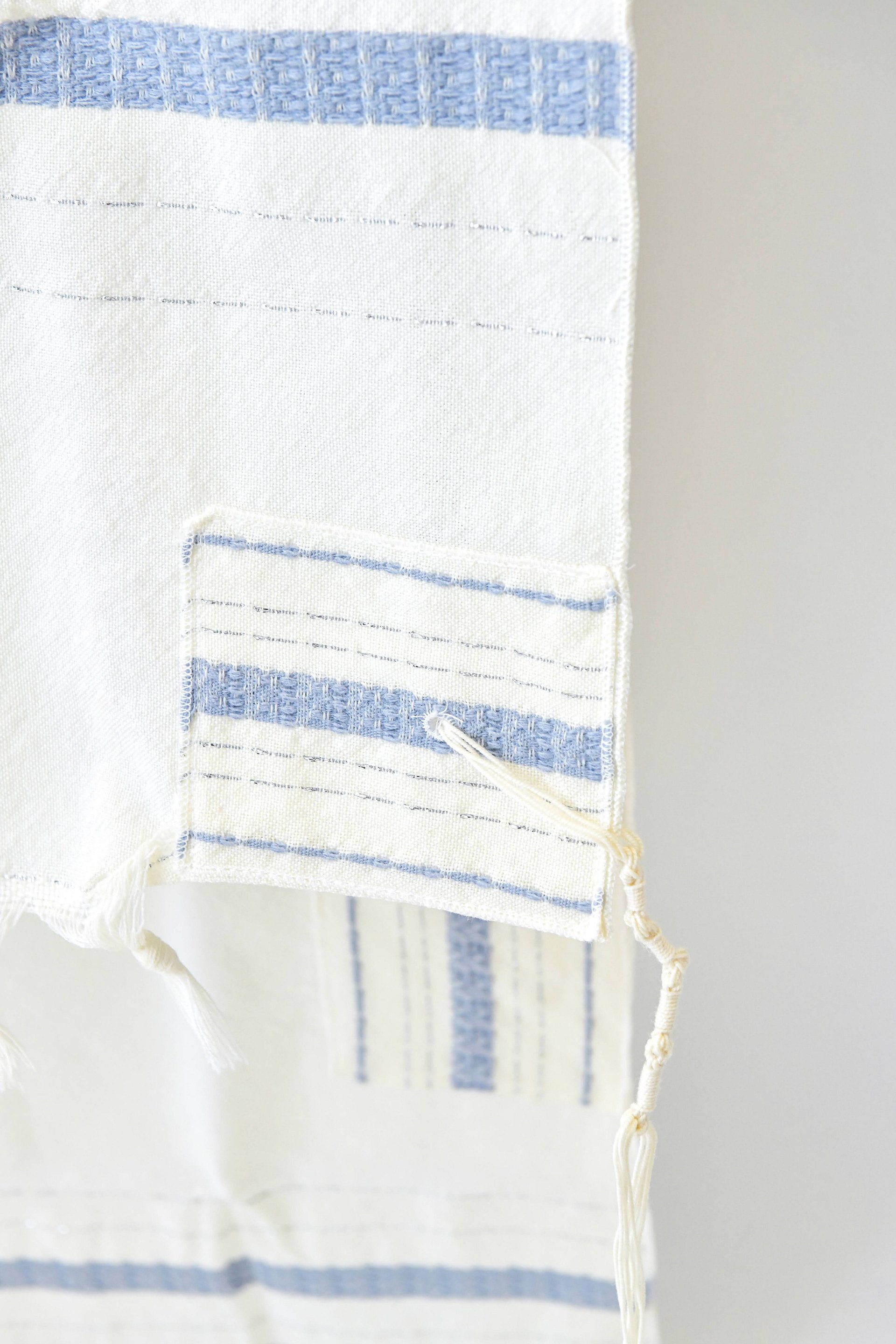 LIGHT BLUE STRIPE -Small Tallit (Prayer Shawl) product image (3)