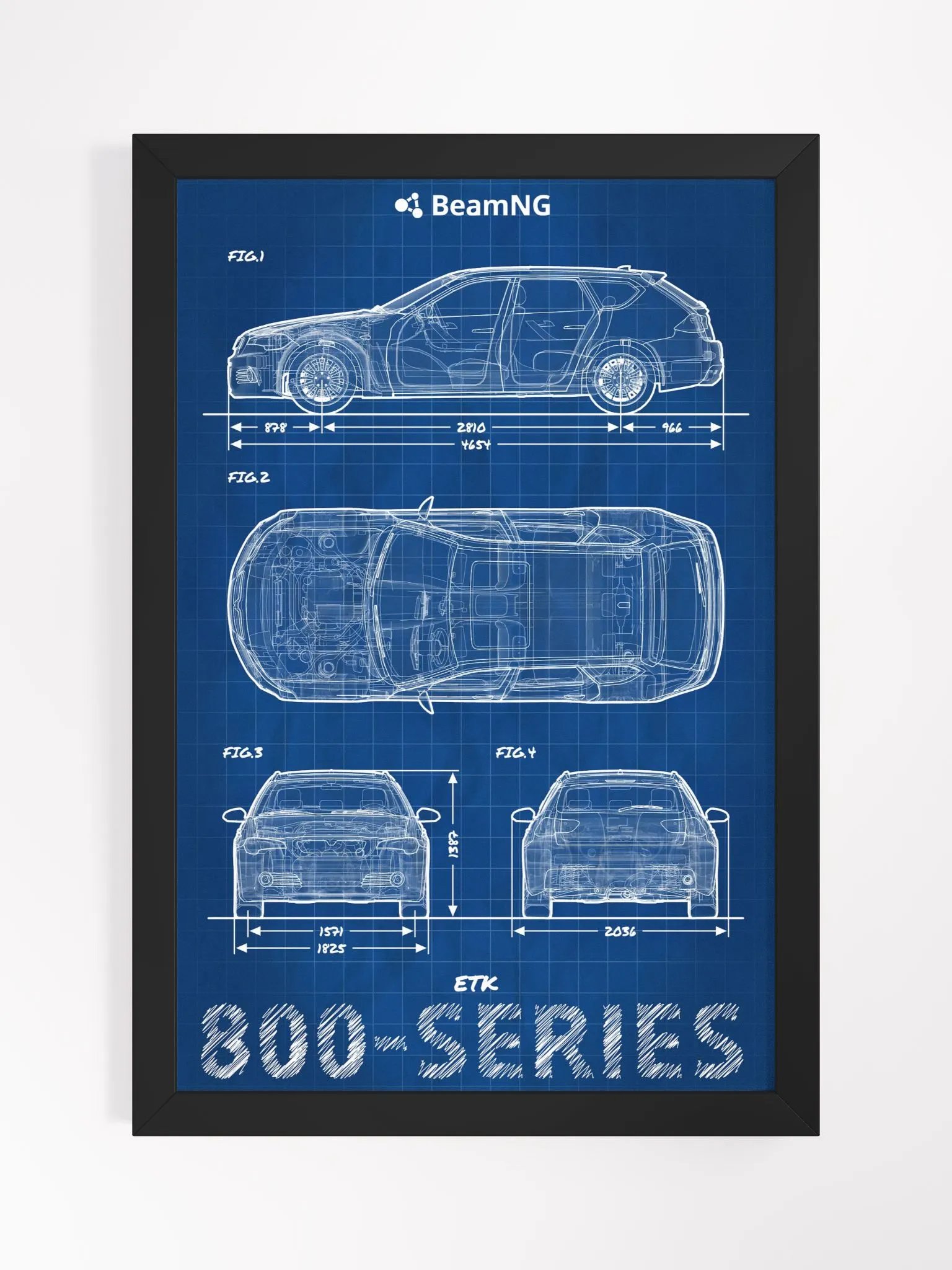 Framed Poster: ETK 800-Series Blueprint product image (1)