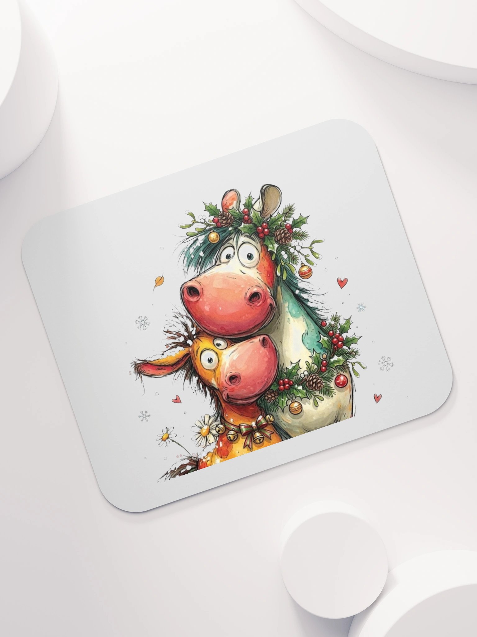 Whimsical Christmas Horses Mouse Pad product image (7)