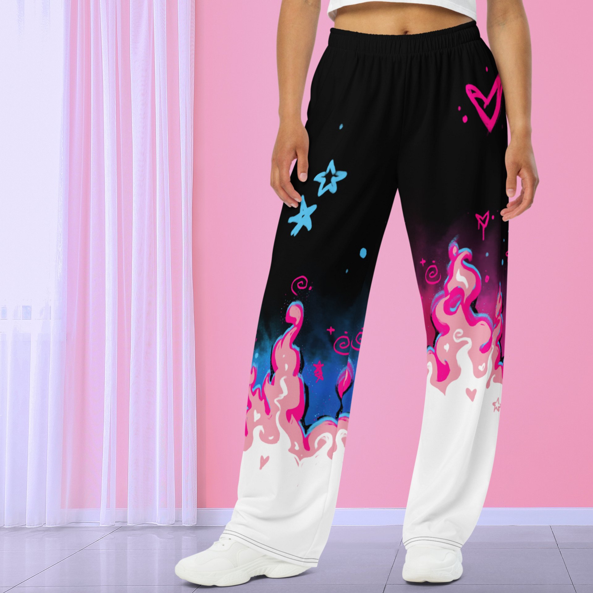 RISE Collection: Subtle Transgender Pride Phoenix Wide Leg Pants product image (1)