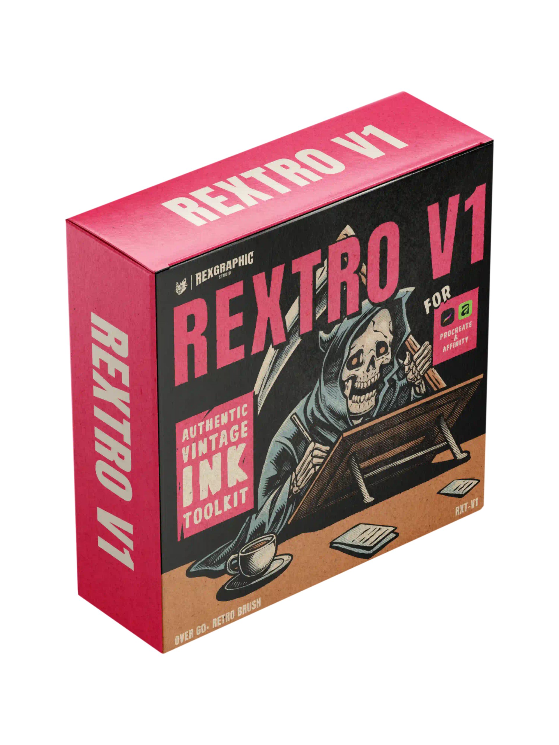 REXTRO V1 - Retro Brush Pack (Procreate & Affinity) product image (1)