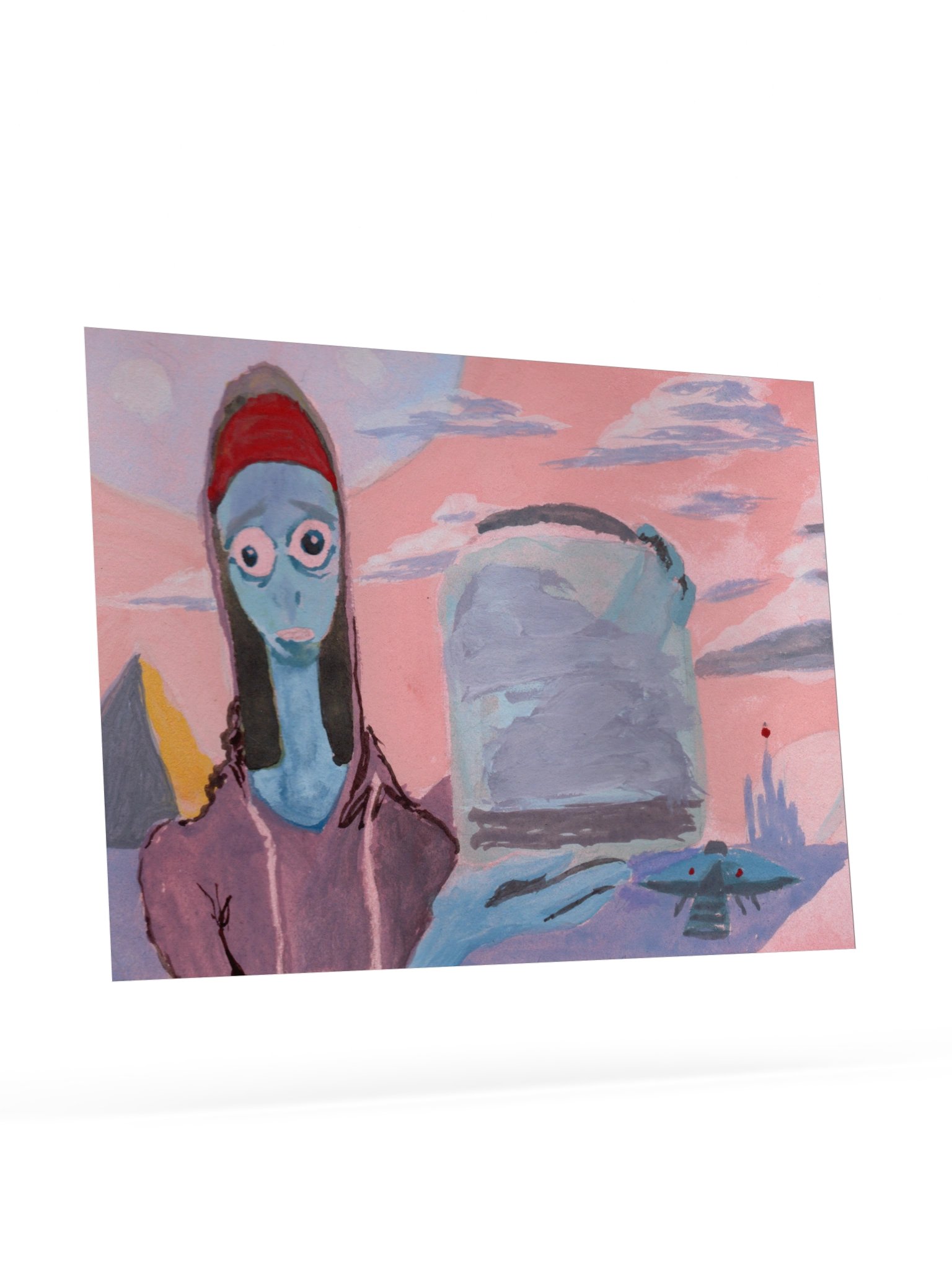 He sells clouds by the roadside so others' dreams won't die - Gouache Print product image (4)