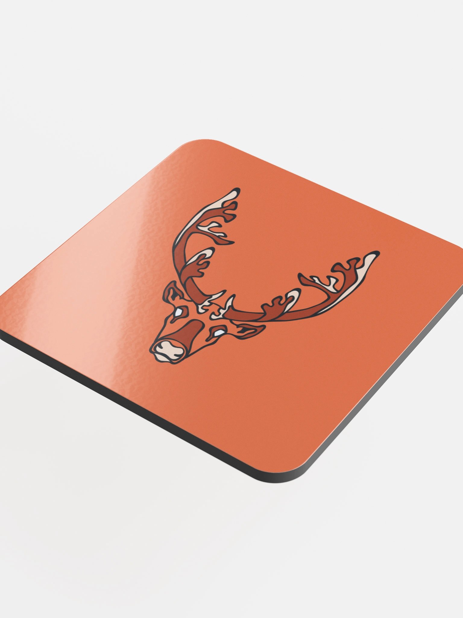 Calm Caribou - Glossed Cork Coaster product image (4)