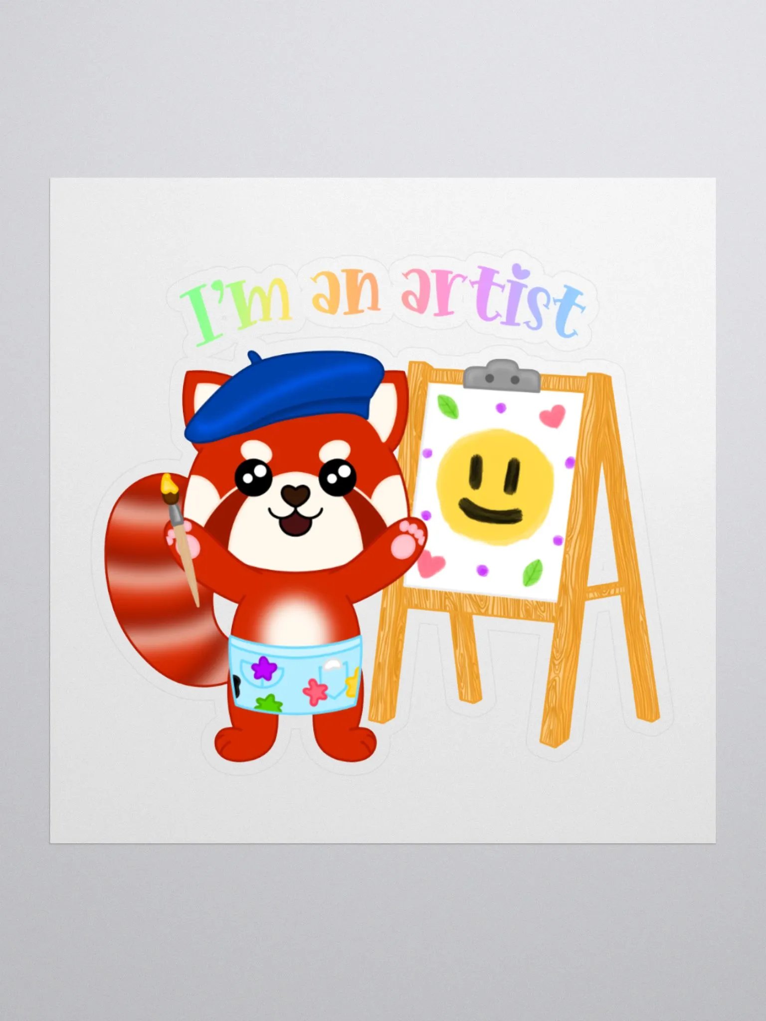 Artist Red Panda Sticker product image (1)