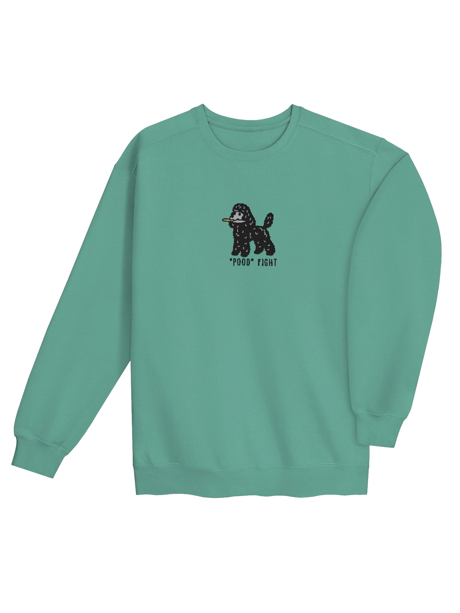 Pood Fight Funny Chibi-Style Embroidered Premium Sweatshirt for Poodle(Black) Owners product image (28)