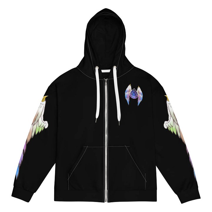 Rainbow Pride Angel Zip-Up Hoodie product image (1)