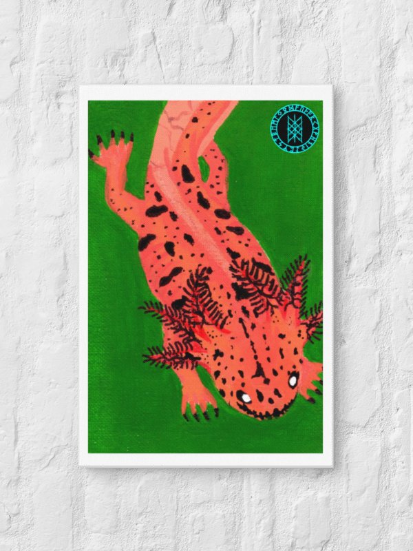 Gone Fission October Spotted Axolotl Canvas Print product image (4)