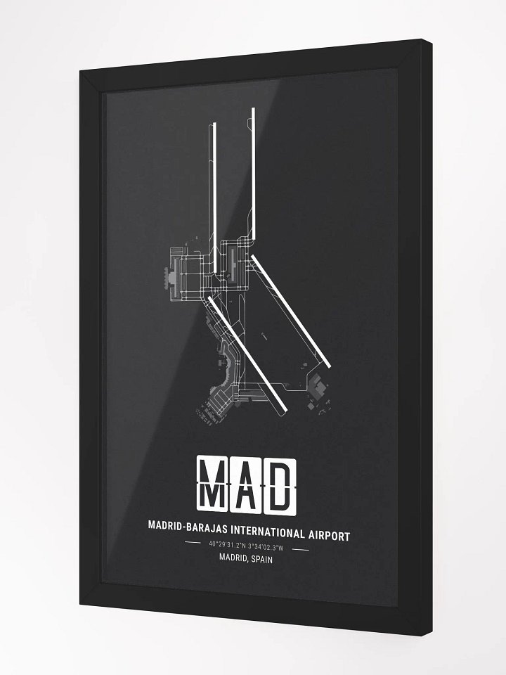 Framed Airport MAD Premium Map On Matt Paper product image (2)