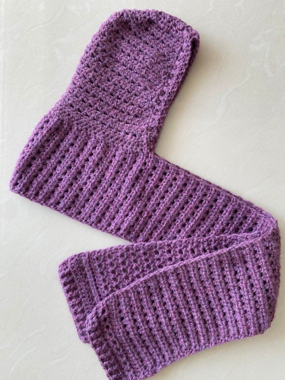 Crochet Hooded Scarf Written Pattern product image (4)