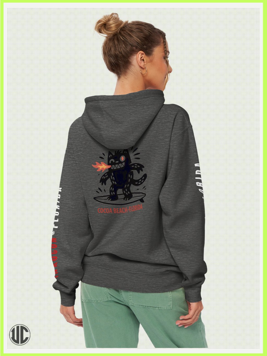 Beach Hoodie | Cocoa Beach Graphic Surf Hoodie | Unisex Pullover Hoodie product image (6)