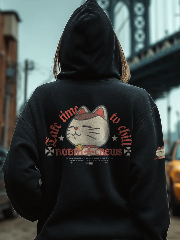 Cat Zip Hoodie with Chill Vibes product image (1)