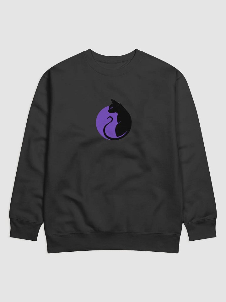 Kawaiikitten Purple Black Cat Sweatshirt product image (7)