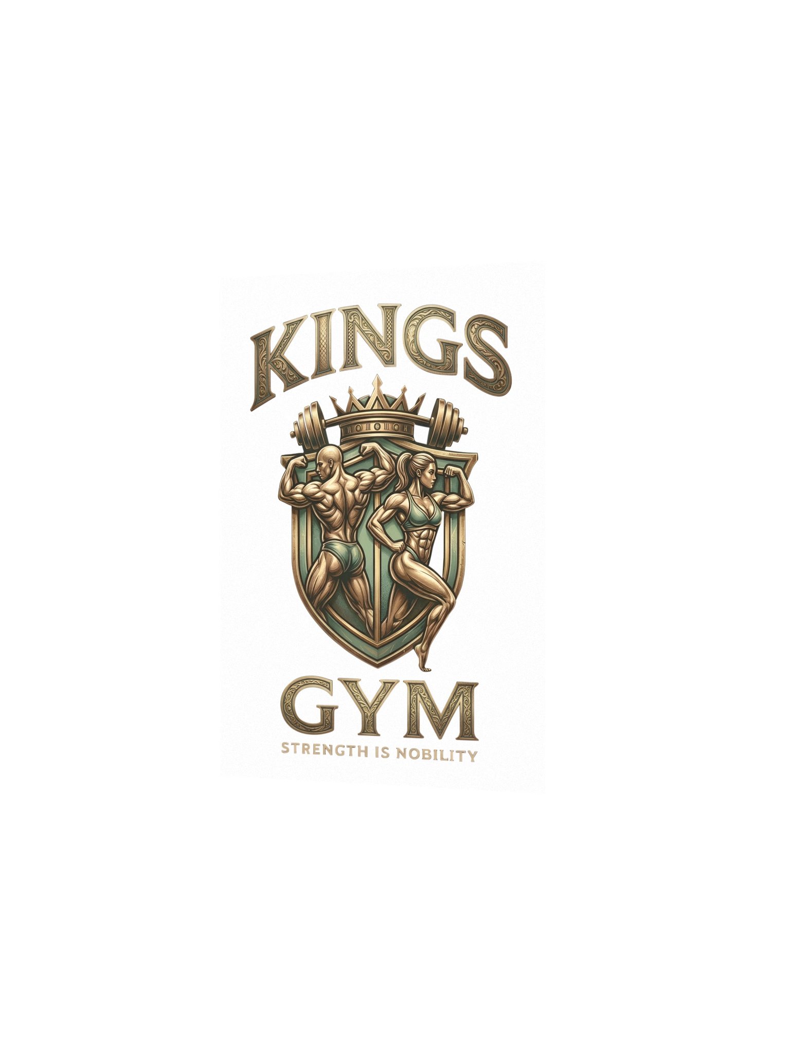 Kings Gym Poster - Vintage Bodybuilding Crest Wall Art product image (2)