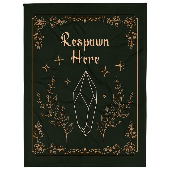 Respawn Here Blanket | Gothic Recovery & Spoonie Rest Throw product image (1)