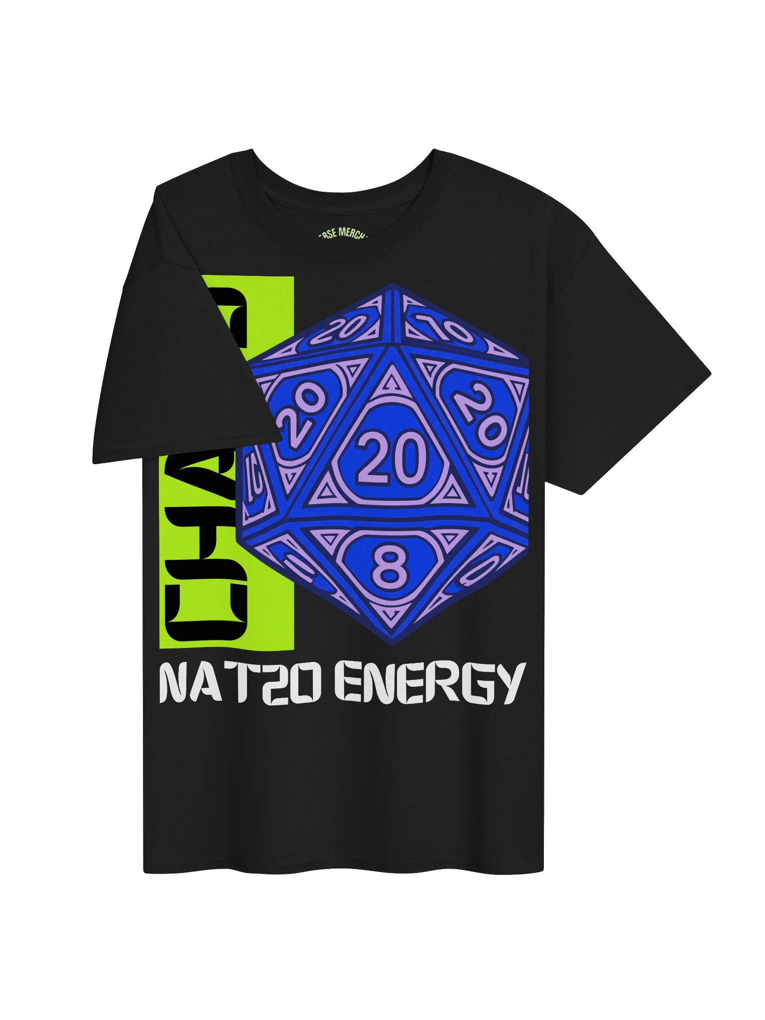 NAT20 Energy Neon Dice Logo Tee product image (3)