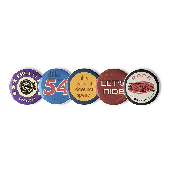 Dillo 54 Set of Pin Buttons product image (1)