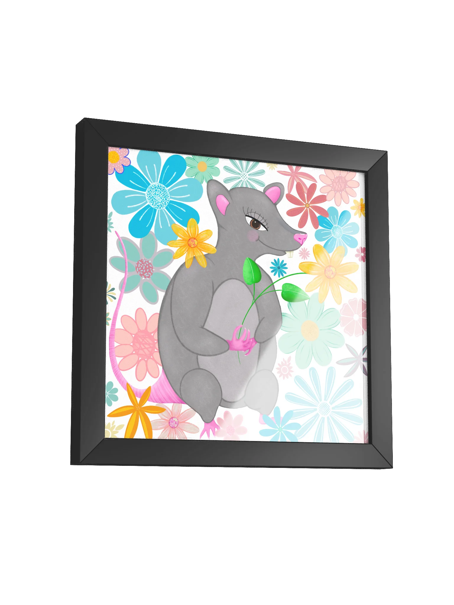 Floral Mouse Whimsy Framed Poster product image (5)