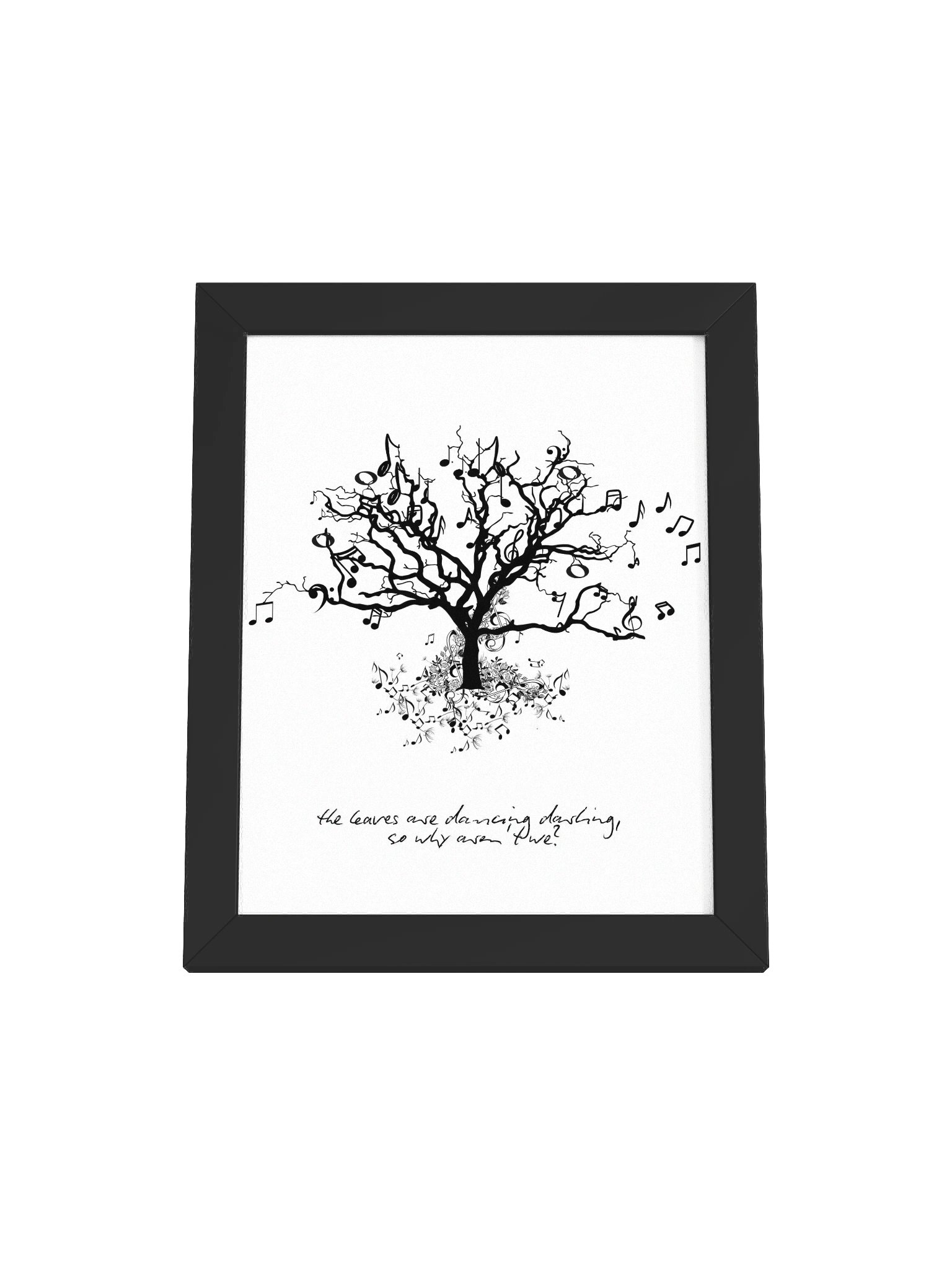 Music Is Nature Poster - Black & White product image (16)
