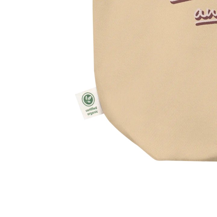 Bubbly and a B*tch (blush shadow design) organic cotton tote bag product image (2)