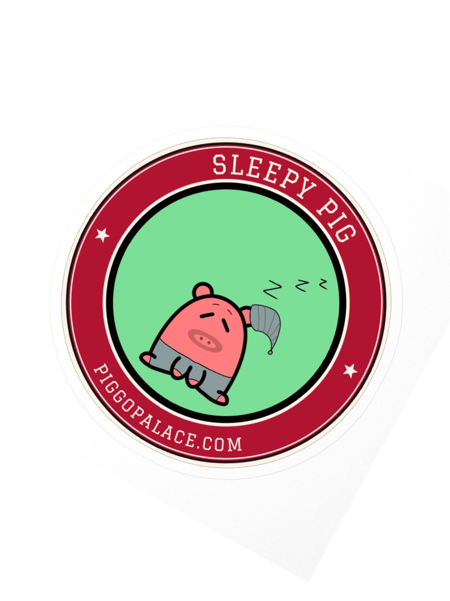 Sleepy Pig Varsity Sticker product image (4)