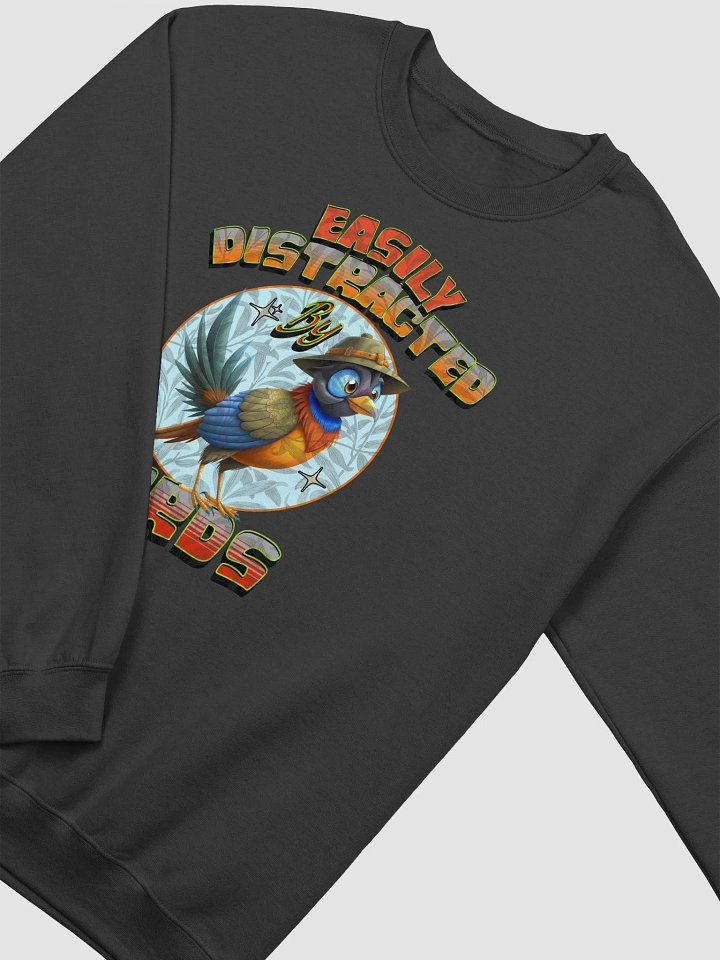 Easily Distracted By Birds Whimsical Crewneck Sweatshirt product image (2)