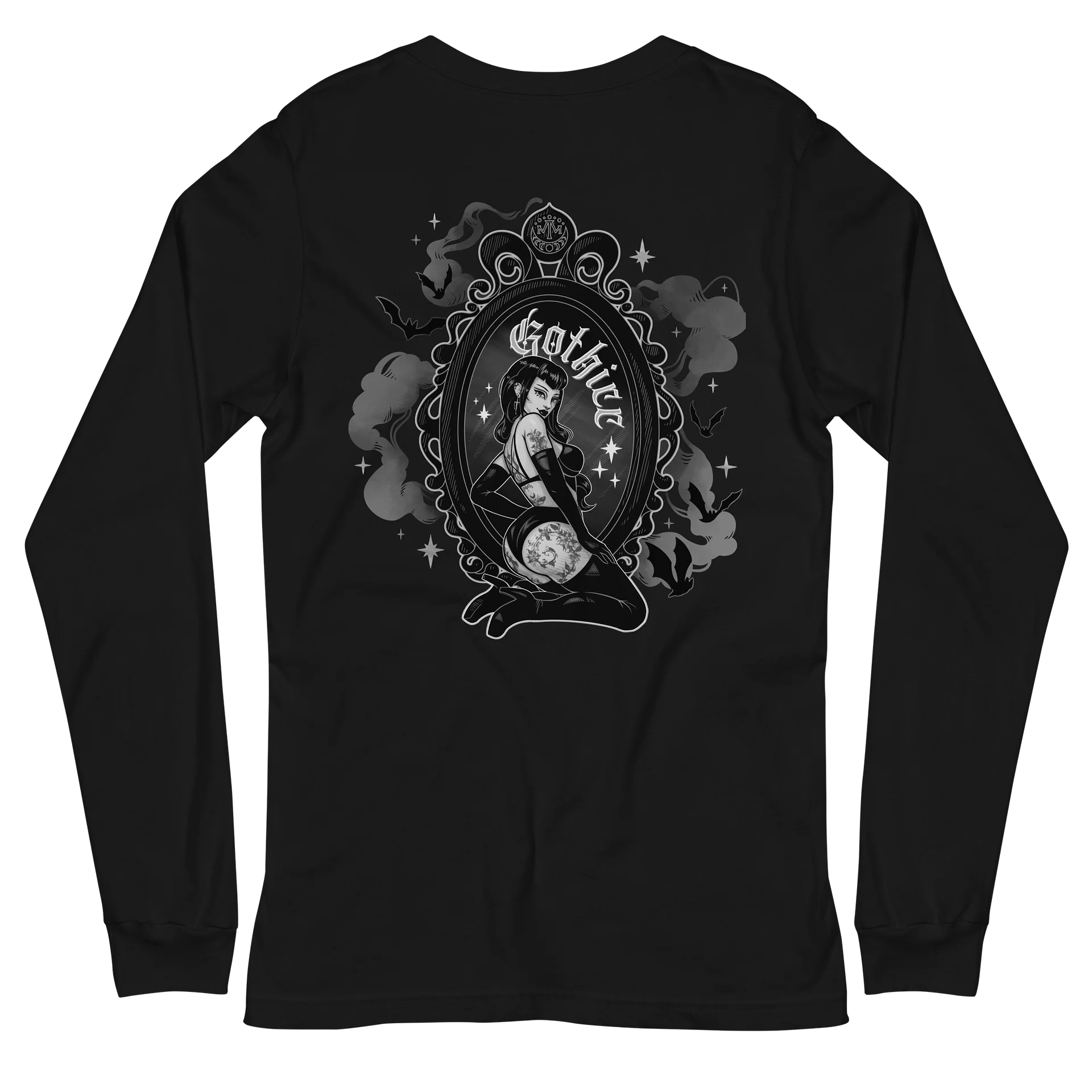 𝖌𝖔𝖙𝖍𝖎𝖈𝖈 long sleeve tee (back print) product image (2)