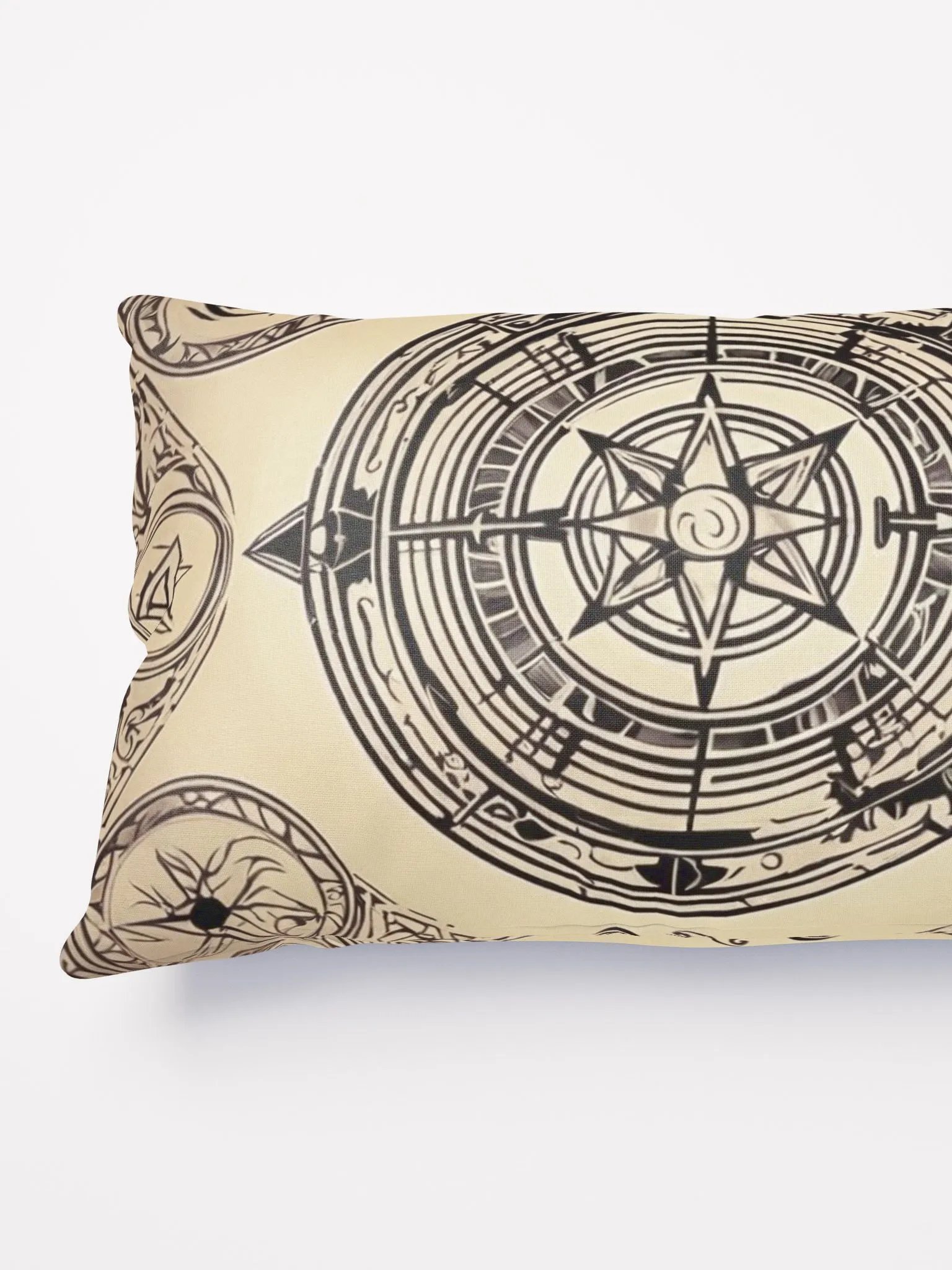 Black and Cream Symbology Cushion product image (3)