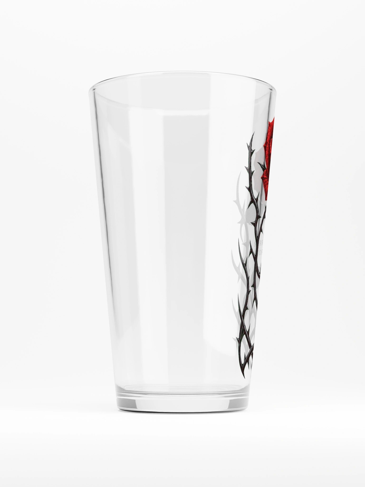 Black Mirror Rose & Thorn Shaker Pint Glass product image (2)