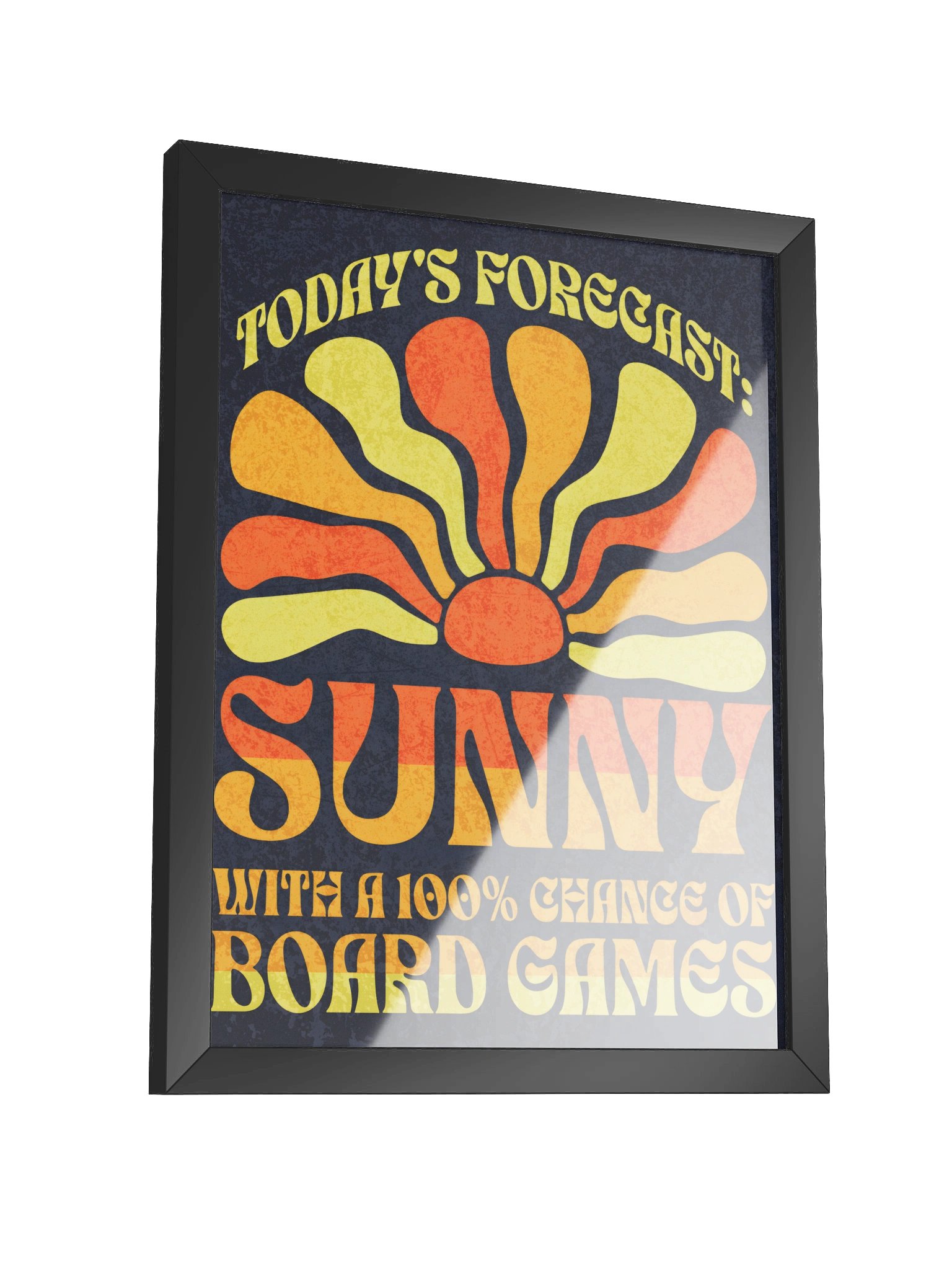 Retro Sunny Forecast Board Games Room Poster - FRAMED product image (11)