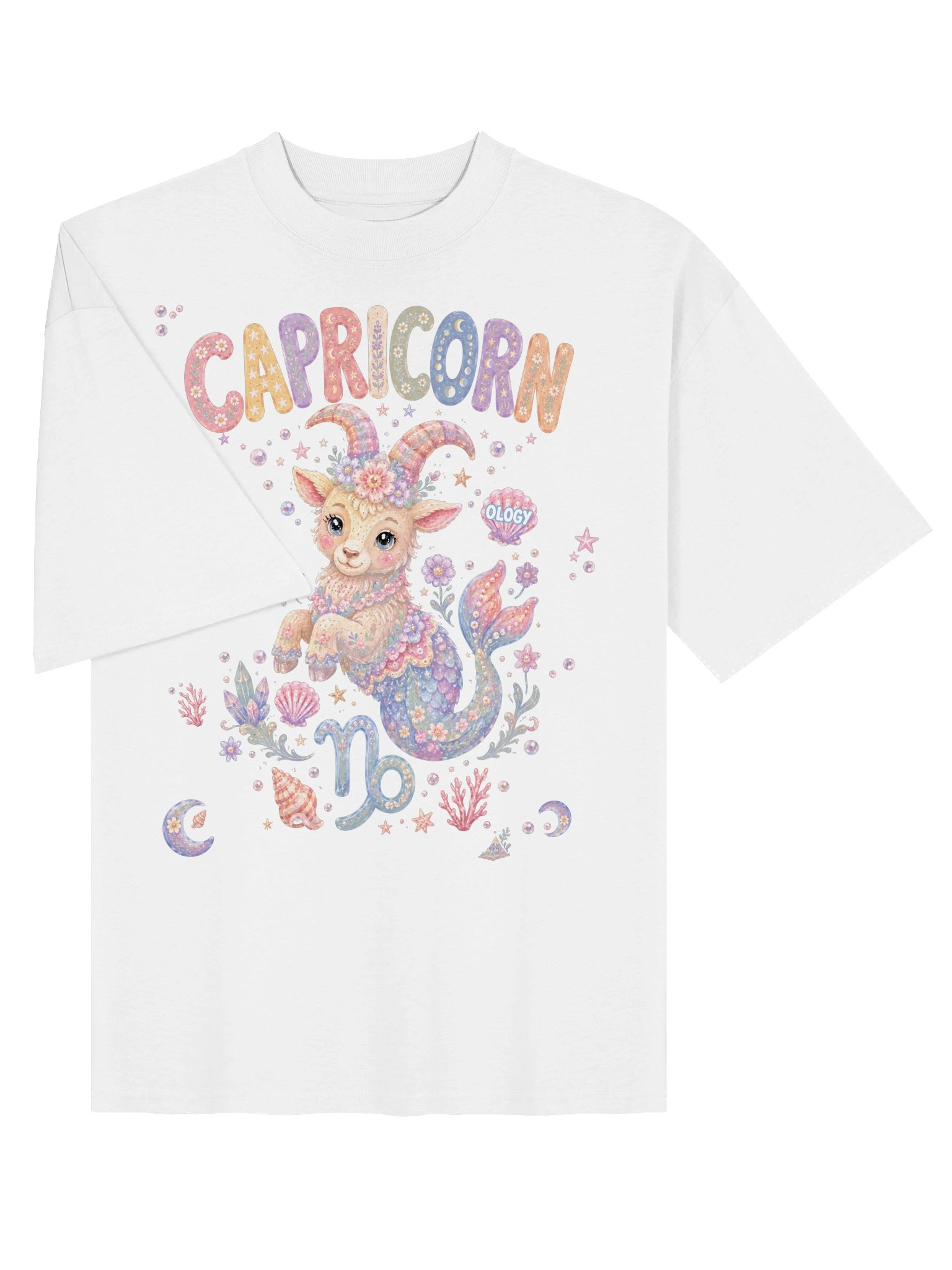 Capricorn Astro Pop Oversized Tee product image (11)