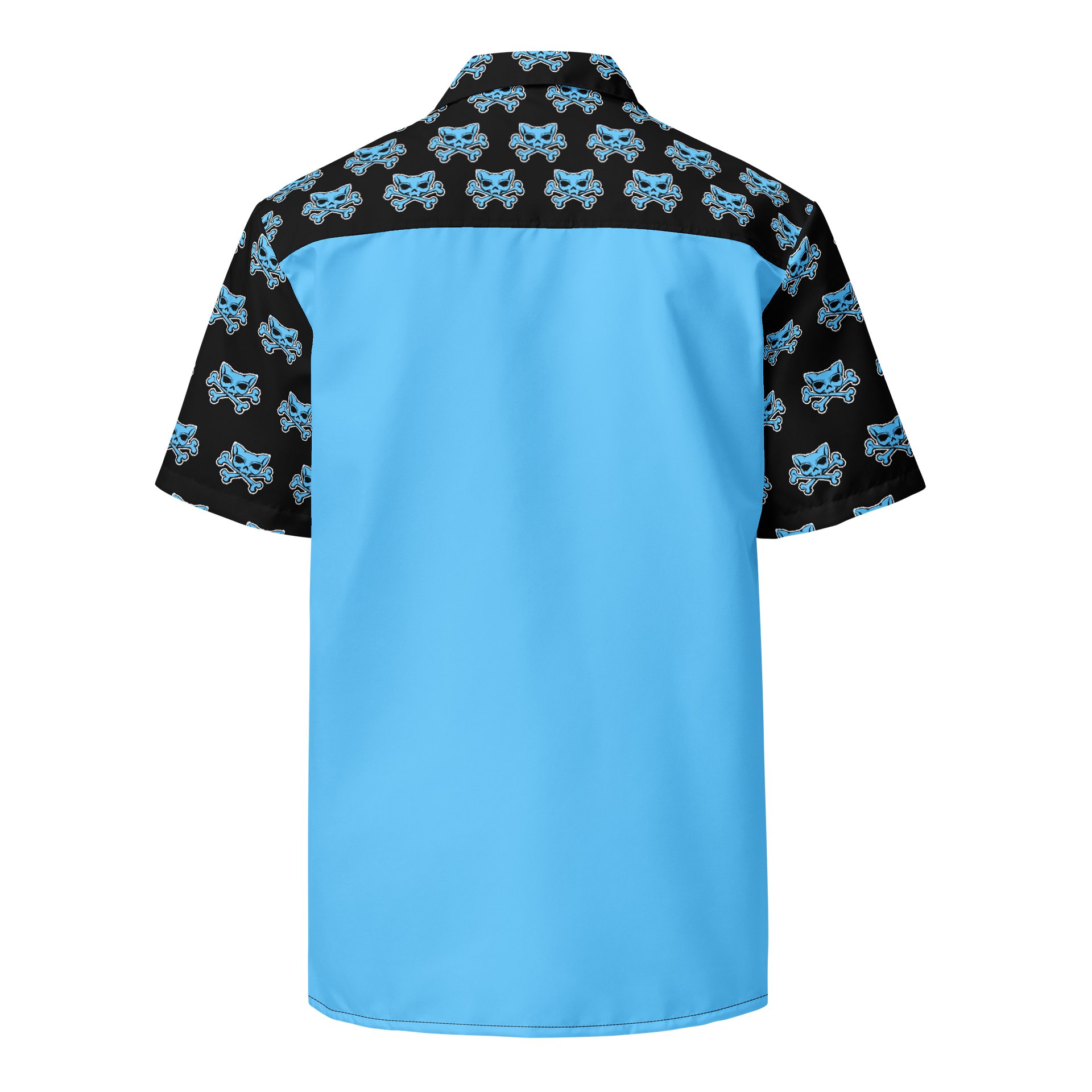 Blue Kat Skull Bowling Shirt product image (2)