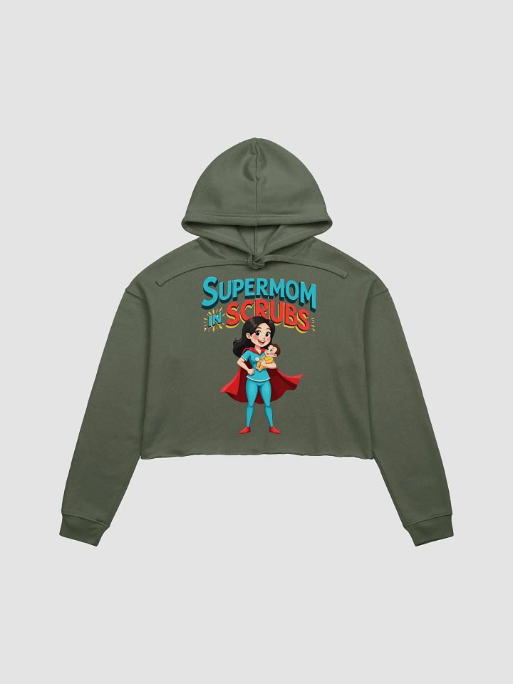Supermom in Scrubs Fleece Crop Hoodie product image (7)