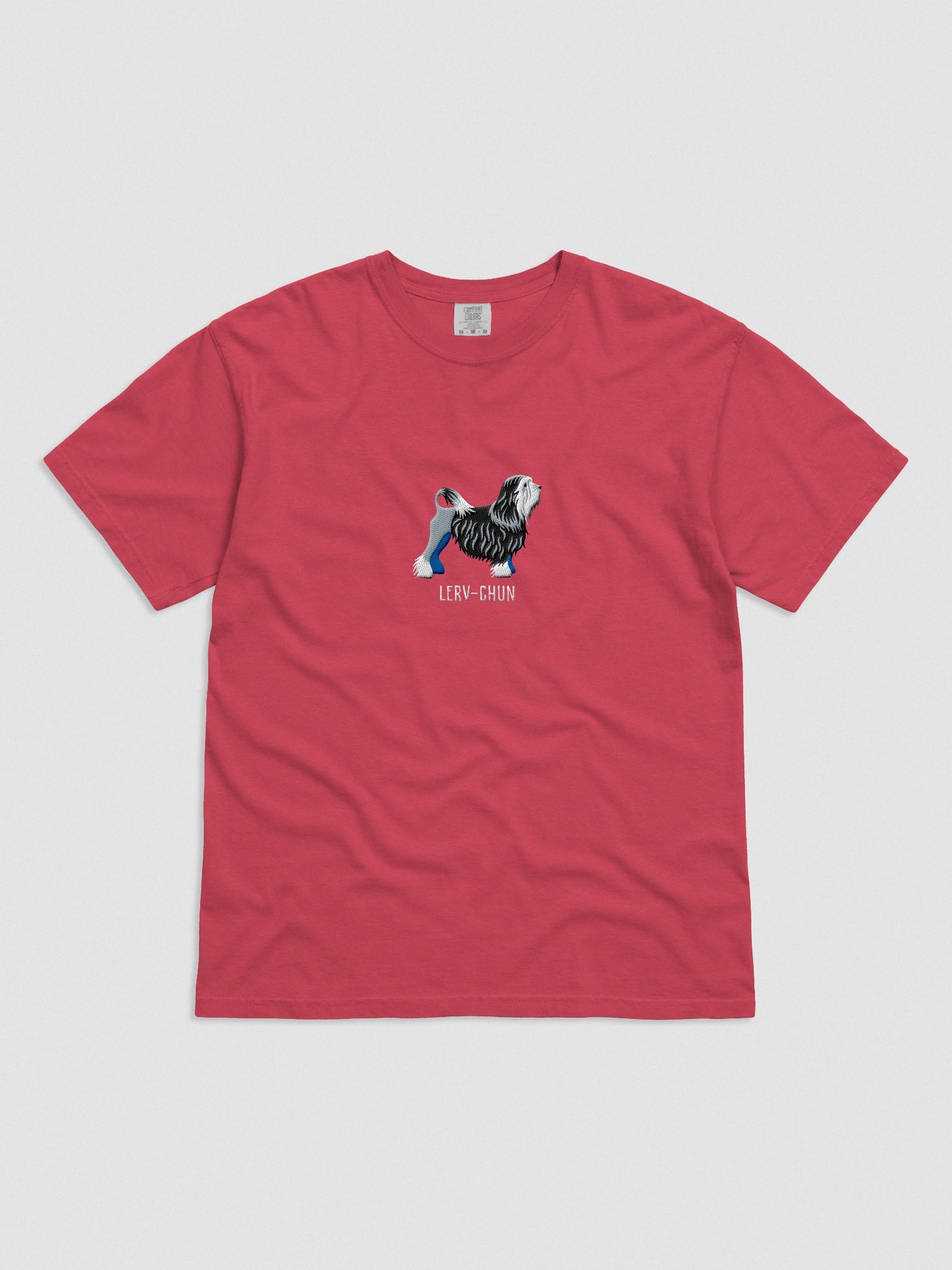 Lerv-Chun T-Shirt(Embroidered) of a Lowchen(Black & White) product image (4)